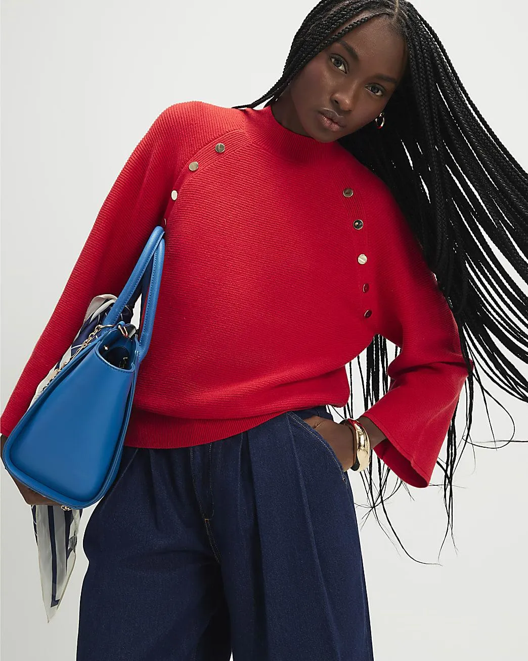 Red High Neck jumper