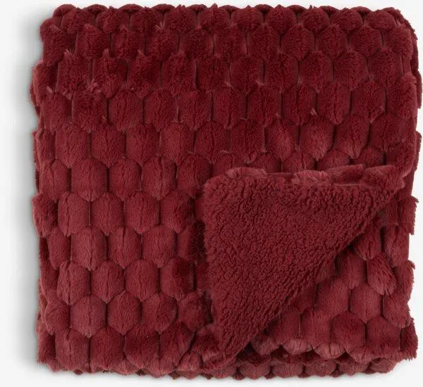 Throw HVIDBLOMME 130x170 red