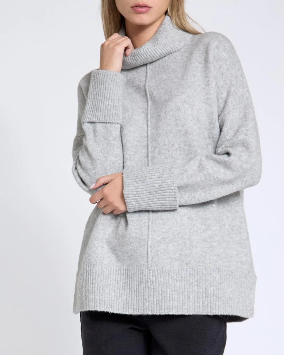 Wool Blend Roll Neck Jumper