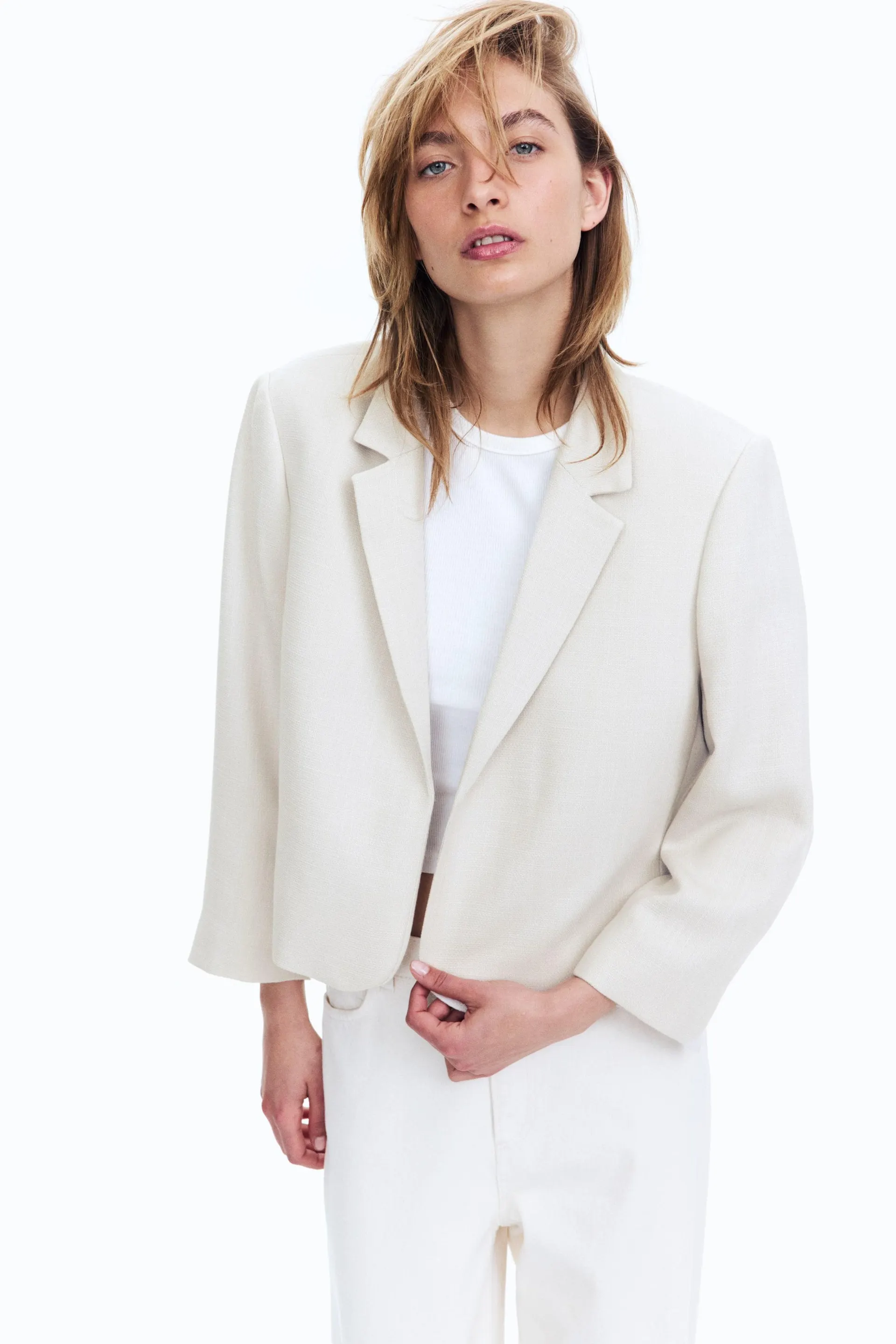Slit-cuff blazer