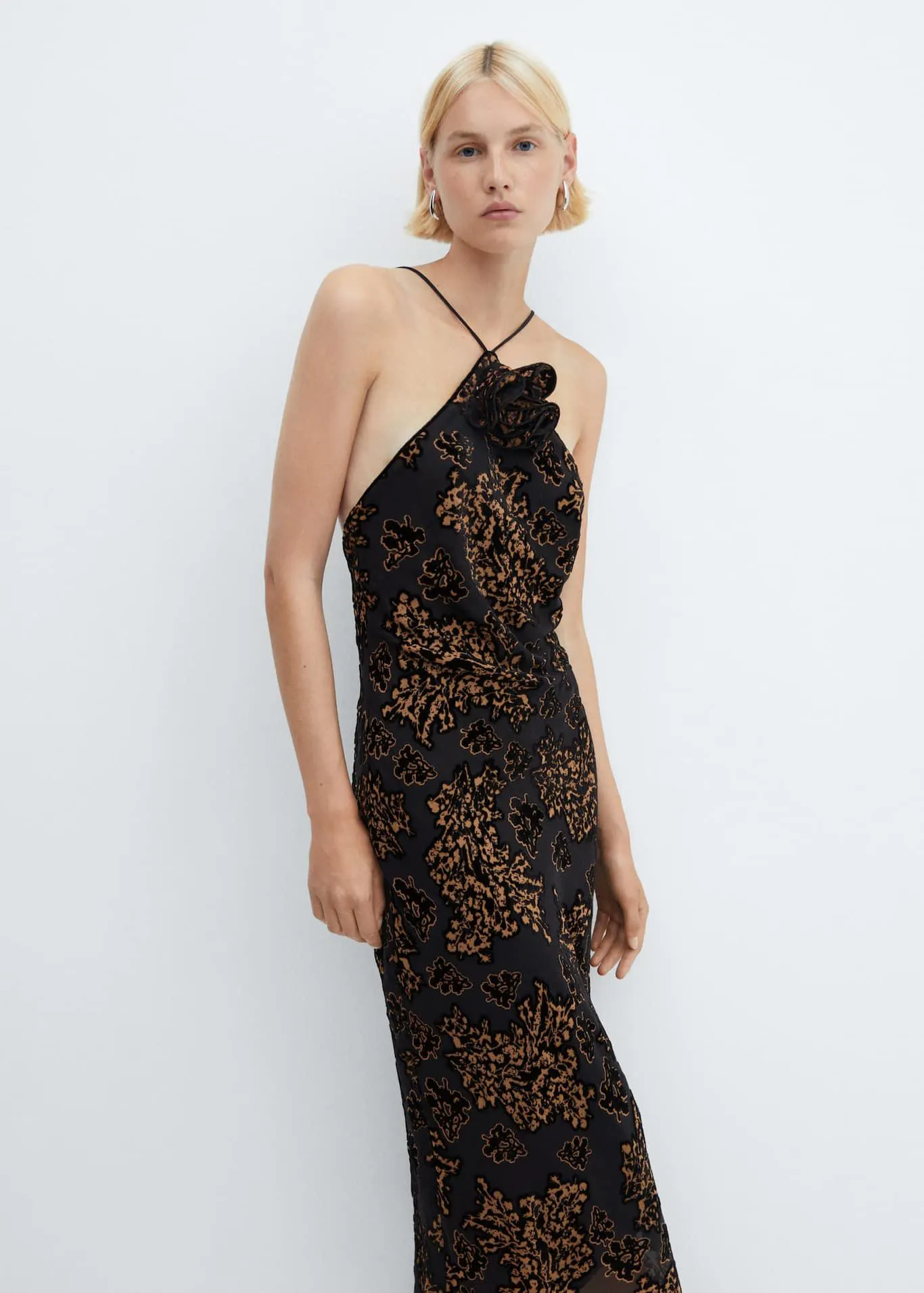 Textured jacquard dress