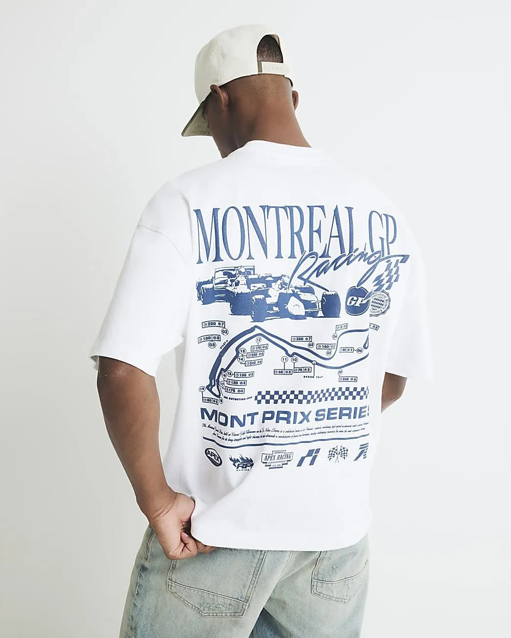White Regular Fit Montreal GP T-Shirt