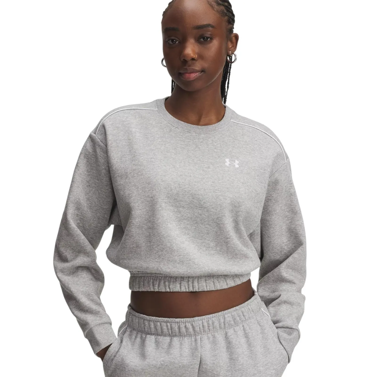 Under Armour Rival Fleece Piped Womens Crew Top