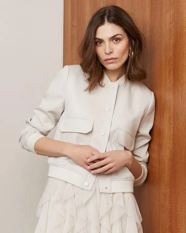 Gallery Shoulder Pad Bomber Jacket