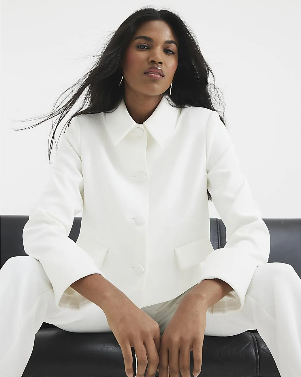 White Structured Trophy Jacket