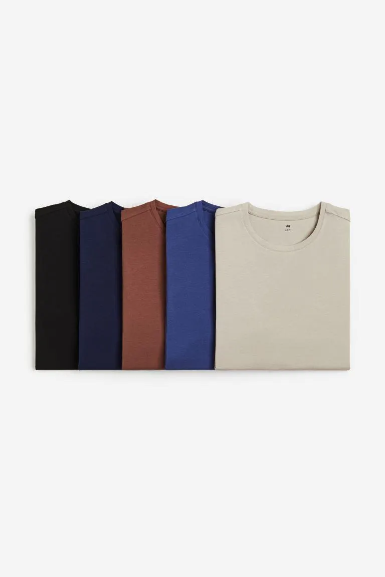 5-pack Slim Fit T-shirts