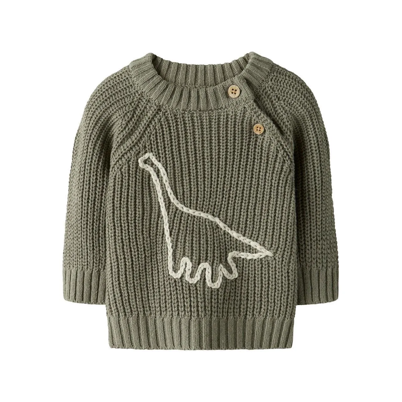 Dinosaur Ribbed Knit Sweater