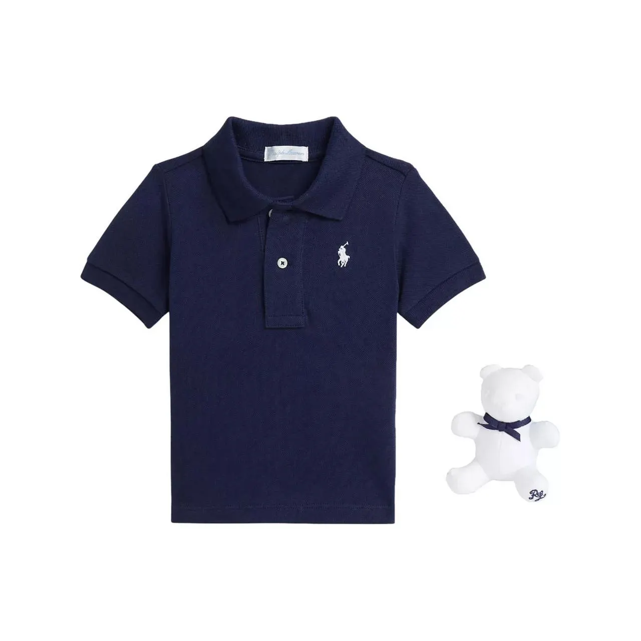 New in POLO RALPH LAUREN Polo Player Mesh Polo Shirt & Bear Gift Box 6-12 Months €99.00