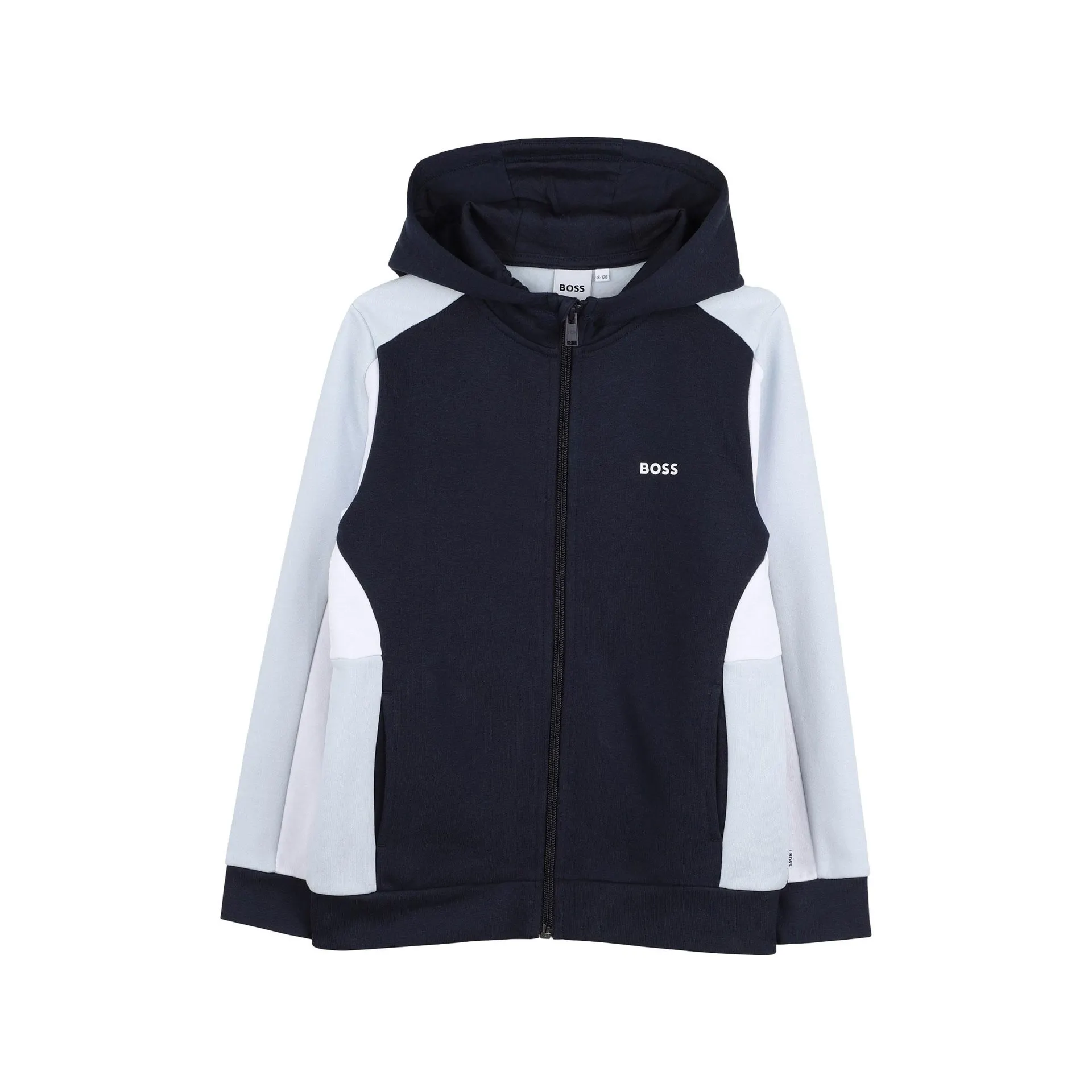 Logo Panel Zip Hoodie