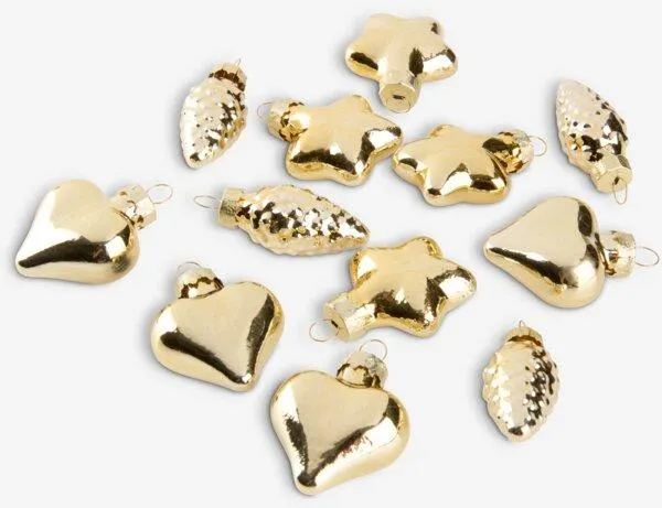 Christmas bauble BILLING gold 12pcs/pk