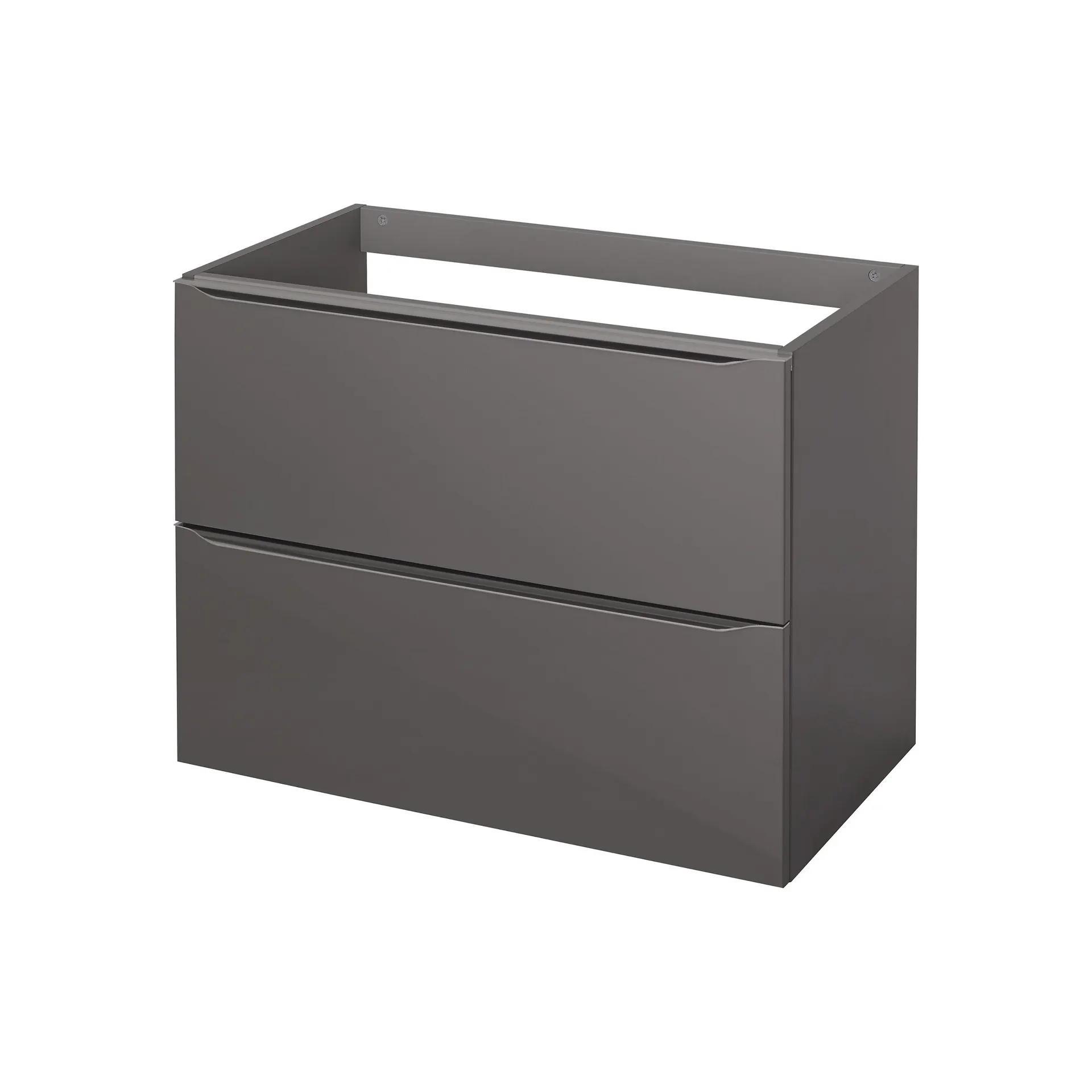 GoodHome Imandra Gloss Anthracite Wall-mounted Bathroom Vanity unit (H)60cm (W)80cm