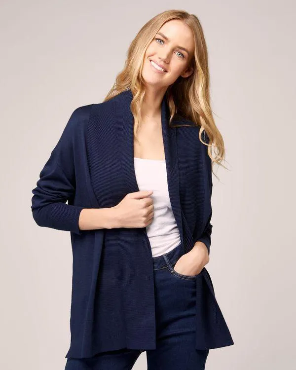 Ribbed Edge-To-Edge Cardigan