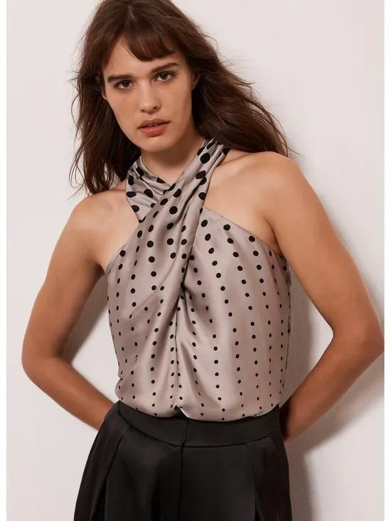 Skye Spot Print Halter Top