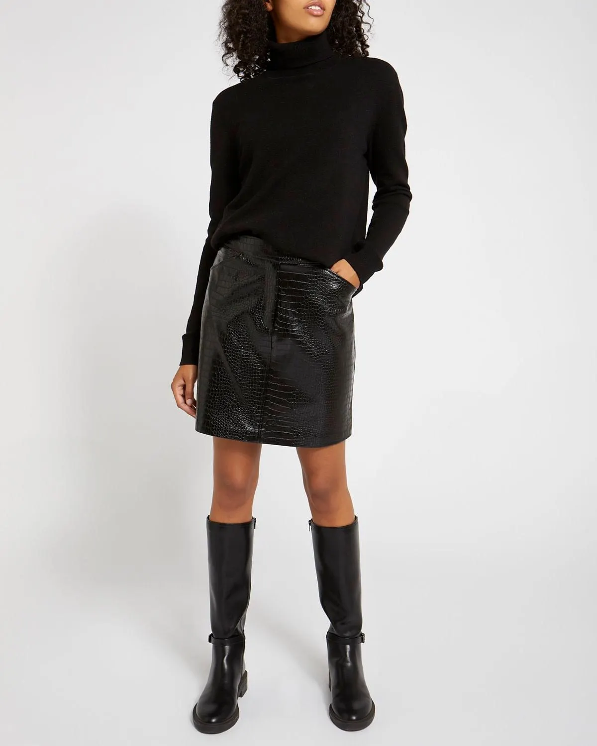 Croc Mini Skirt