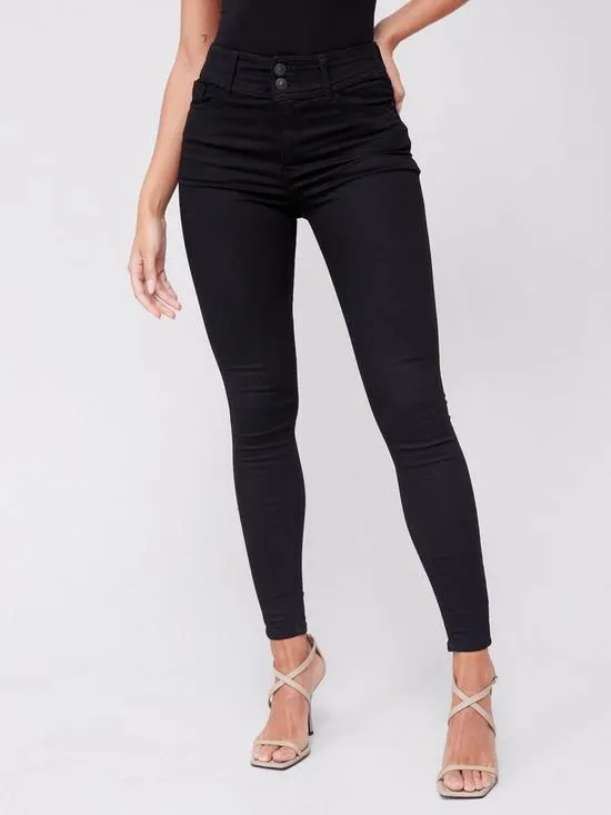 Sienna High Waist Sculpt Skinny Jean - Black