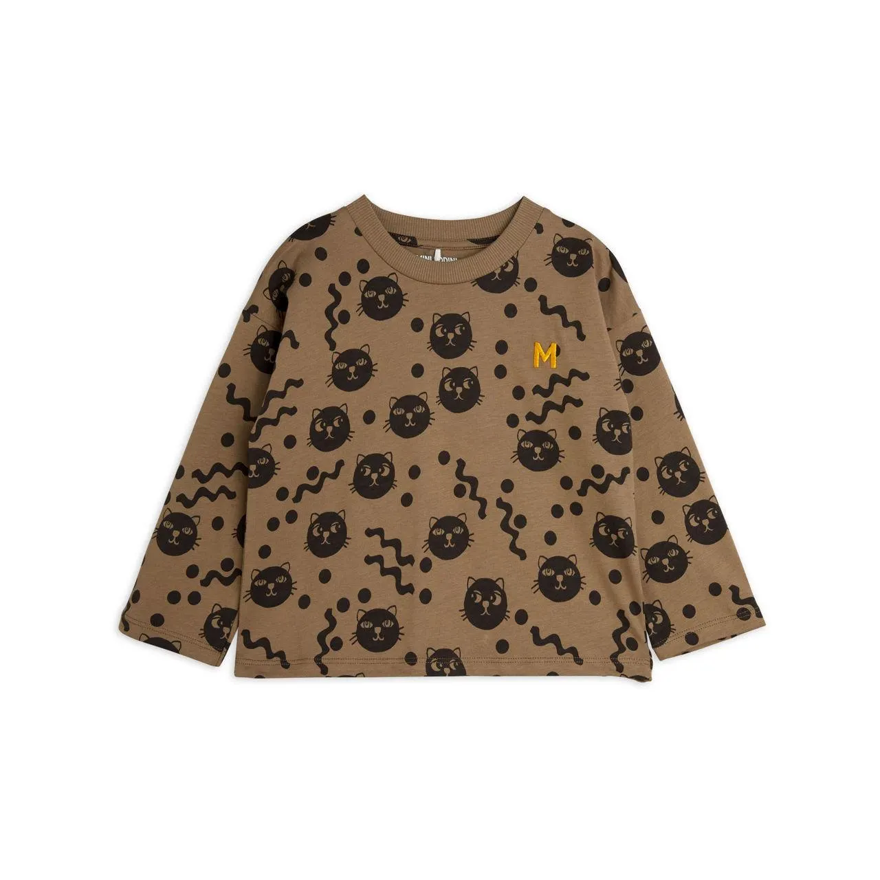 MINI RODINI Squiggly Cats Top