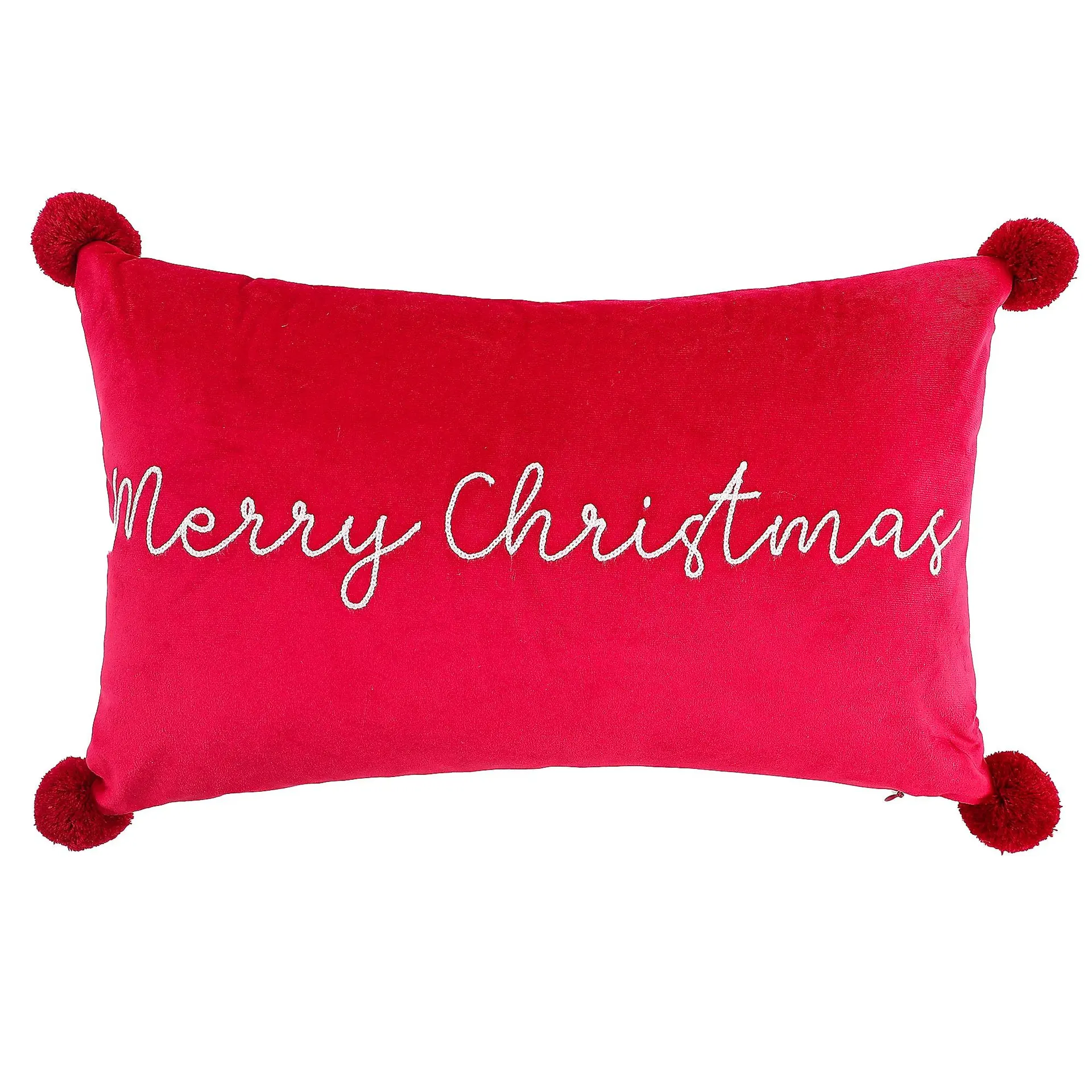 Red Merry Christmas Indoor Cushion (L)50cm x (W)30cm