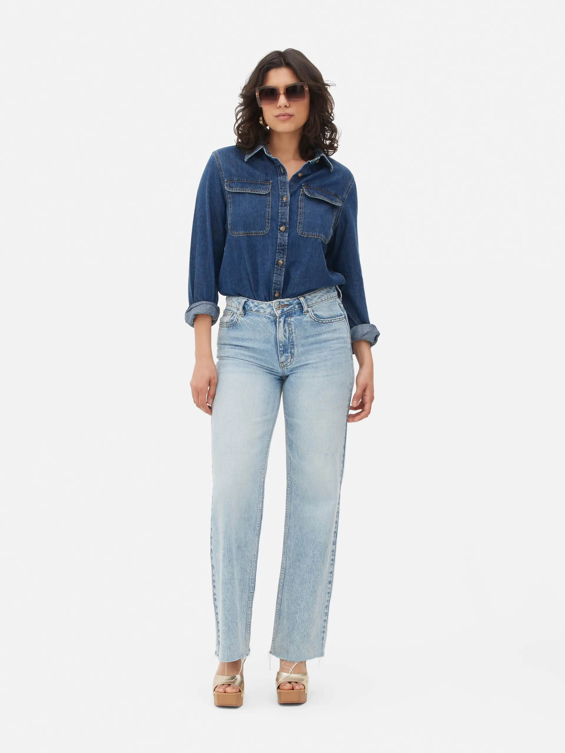 Faded Wash Denim Shirt