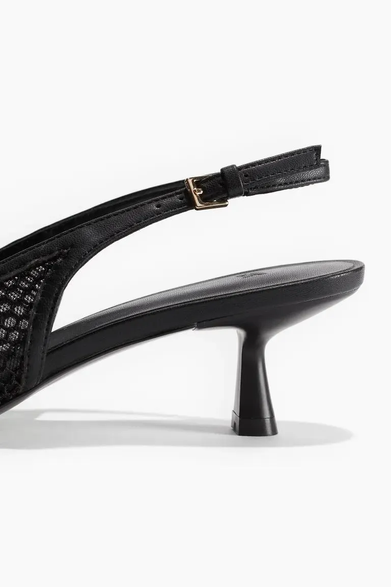 Mesh slingbacks