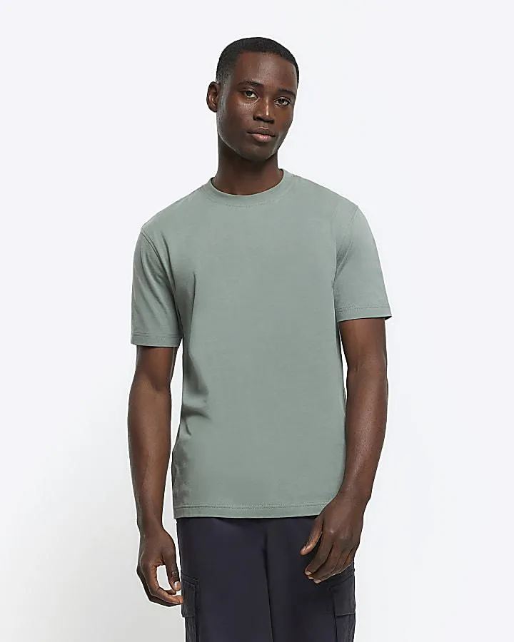 Sage green slim fit t-shirt