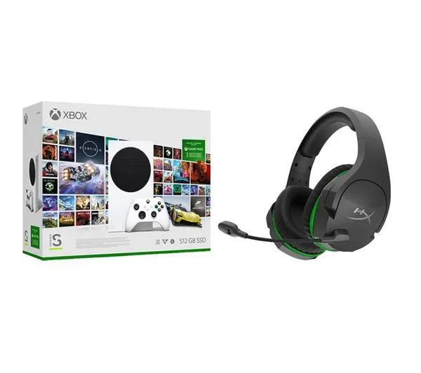 MICROSOFT Xbox Series S, Xbox Game Pass Ultimate (3 months) & CloudX Stinger Core Wireless Headset Bundle