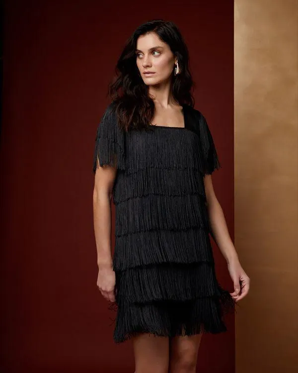 Gallery Fringe Short Dress
