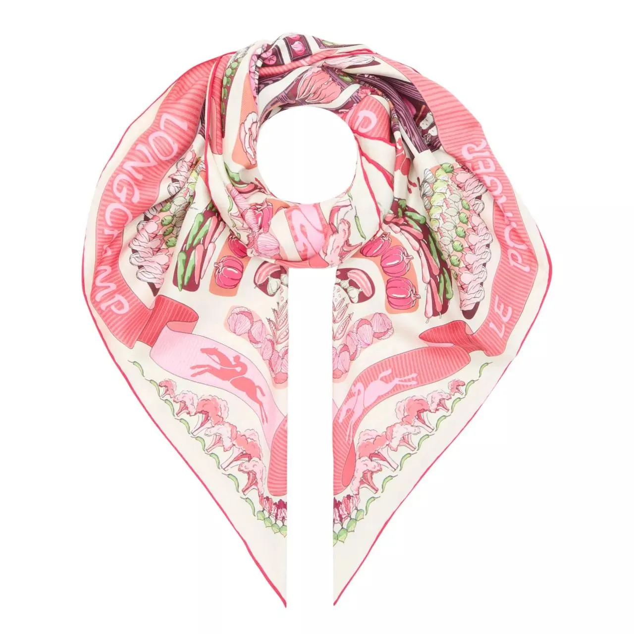 LONGCHAMP Printed Silk Scarf