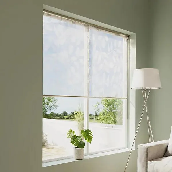 GoodHome Flasor Corded Off white Sheer Roller Blind (W)160cm (L)180cm
