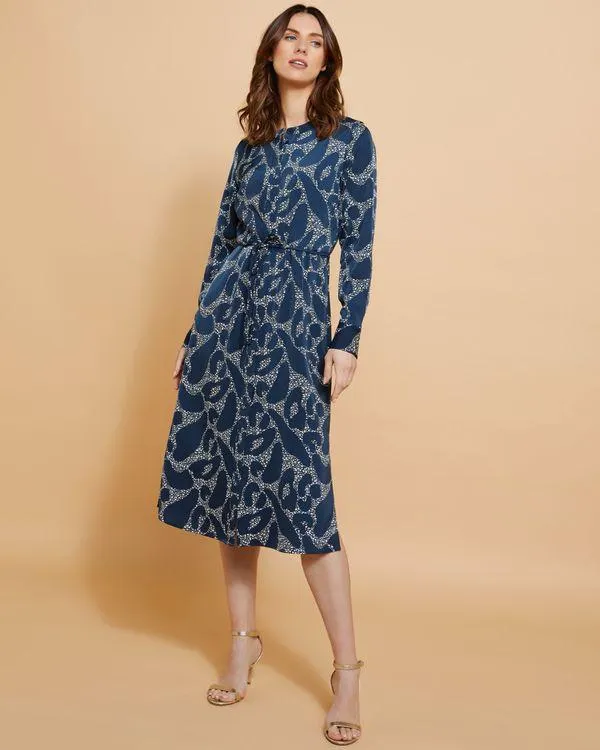 Paul Costelloe Living Studio Navy Animal Dress