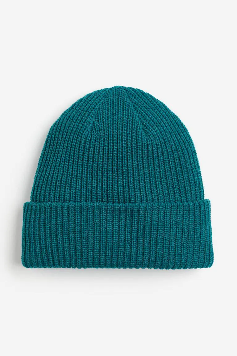 Rib-knit hat