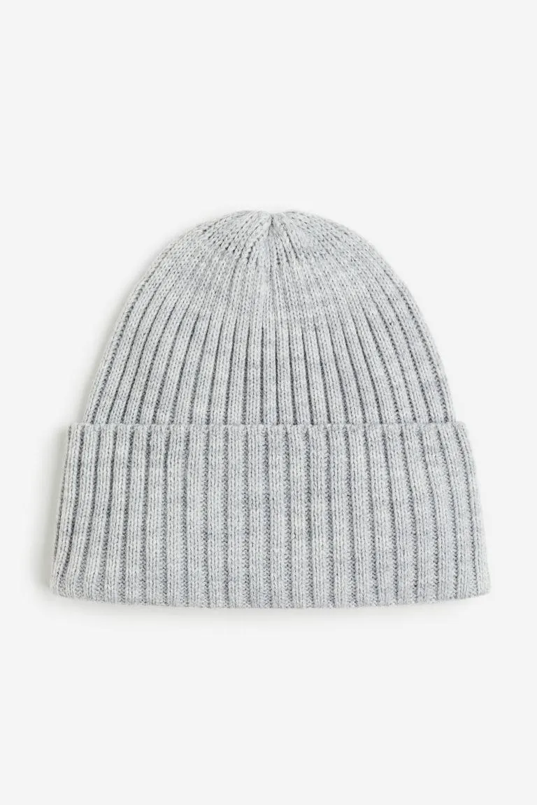 Rib-knit hat