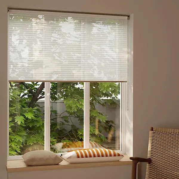 GoodHome Asthall Corded Off white Sheer Roller Blind (W)180cm (L)180cm