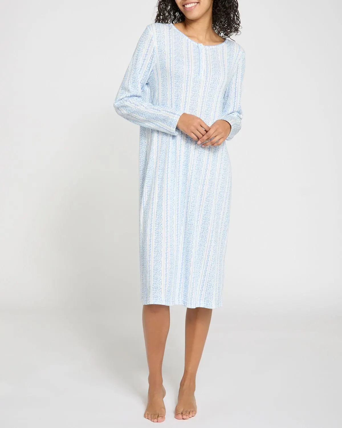 Long Sleeve Pointelle Nightdress