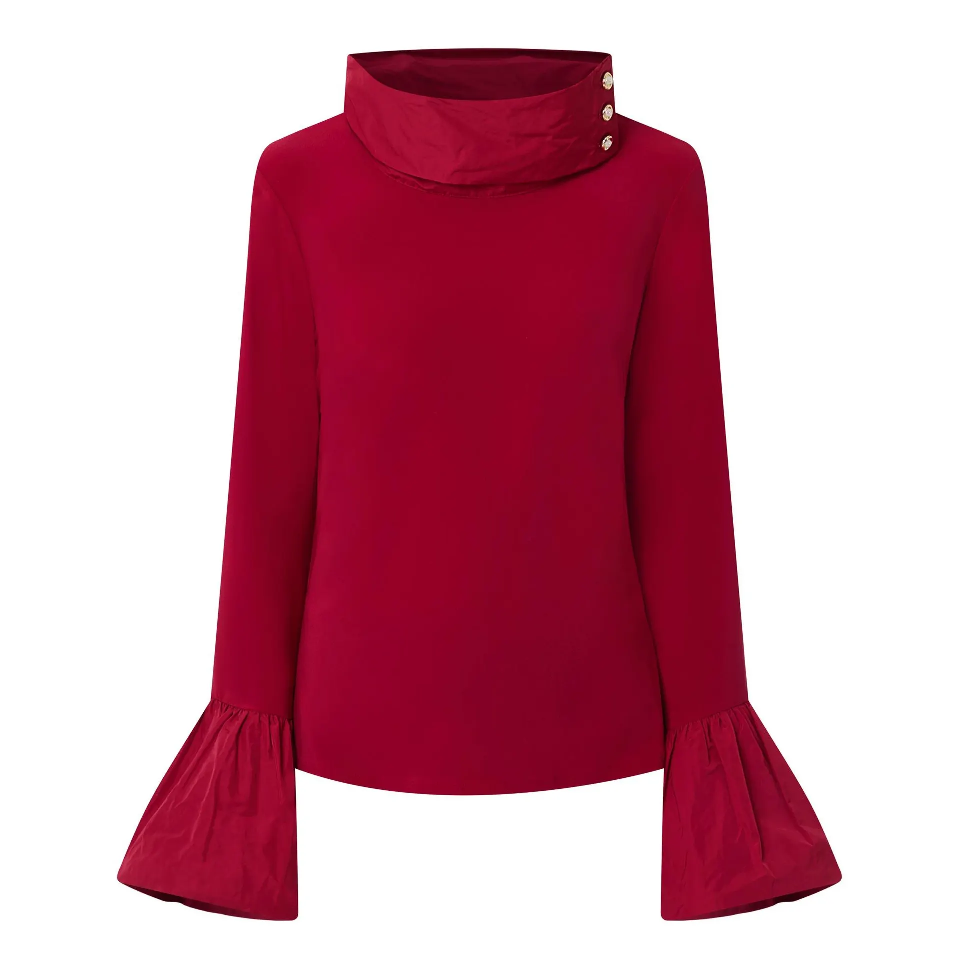 High-Neck Long-Sleeved Top