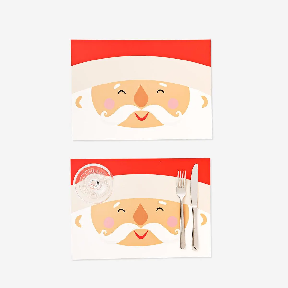 Manteles individuales Papá Noel. 8 uds.