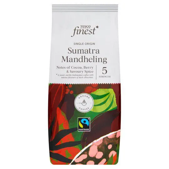Tesco Finest Roast & Ground Coffee Sumatra Java Sumatra227g