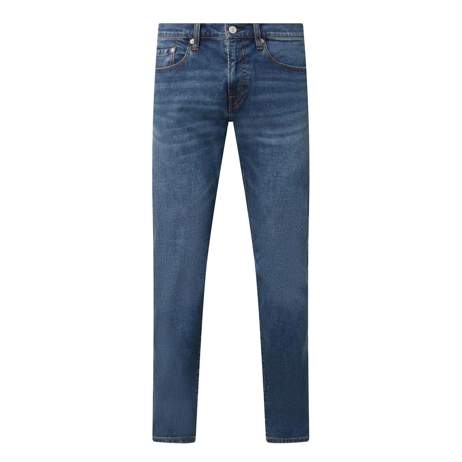 Tapered-Fit Crosshatch-Stretch Jeans