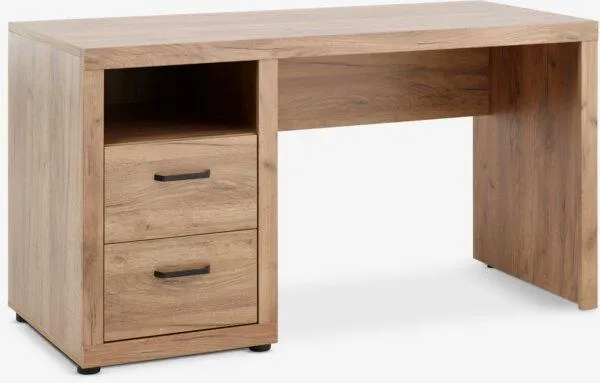 Desk LINTRUP 60x140 2 drawers wild natural oak colour