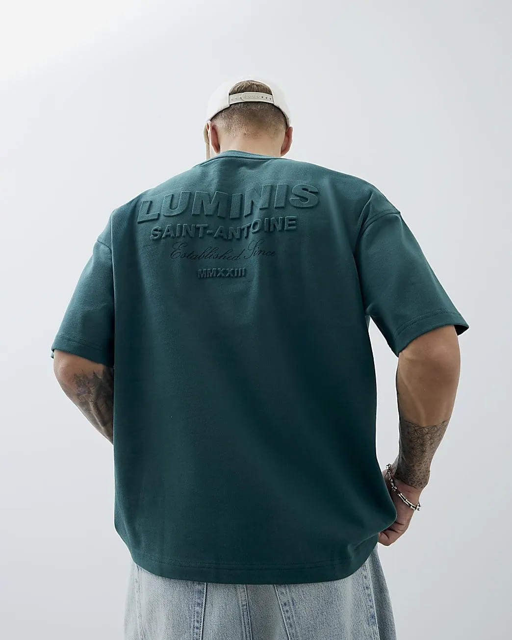 Green Oversized Luminis Embossed T-Shirt