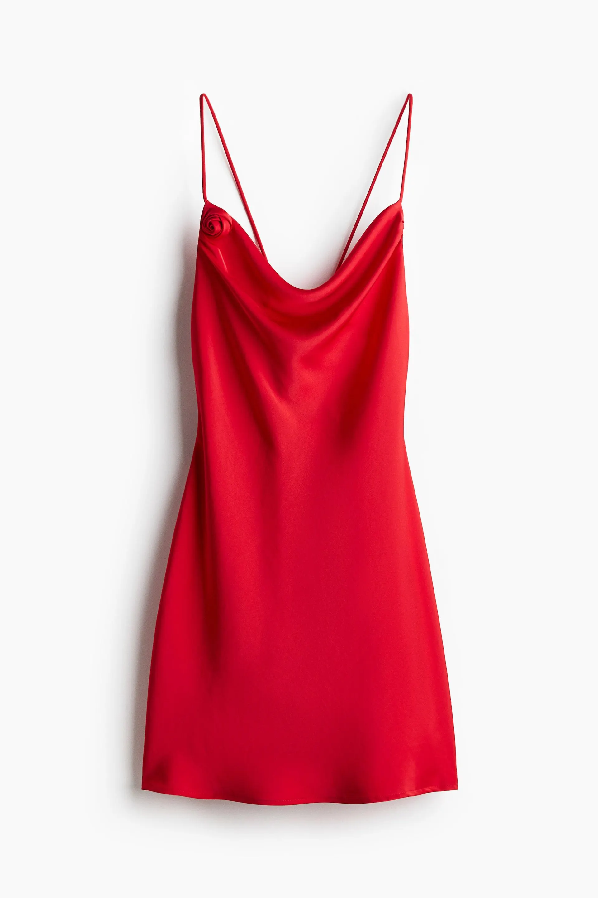 Tie-detail satin slip dress