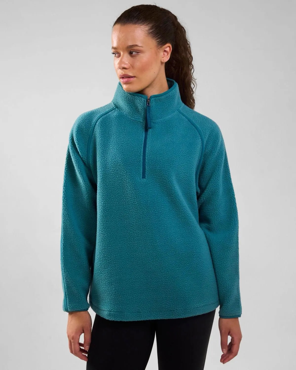 Powercut Ascend Deep Teal Quarter Zip Fleece