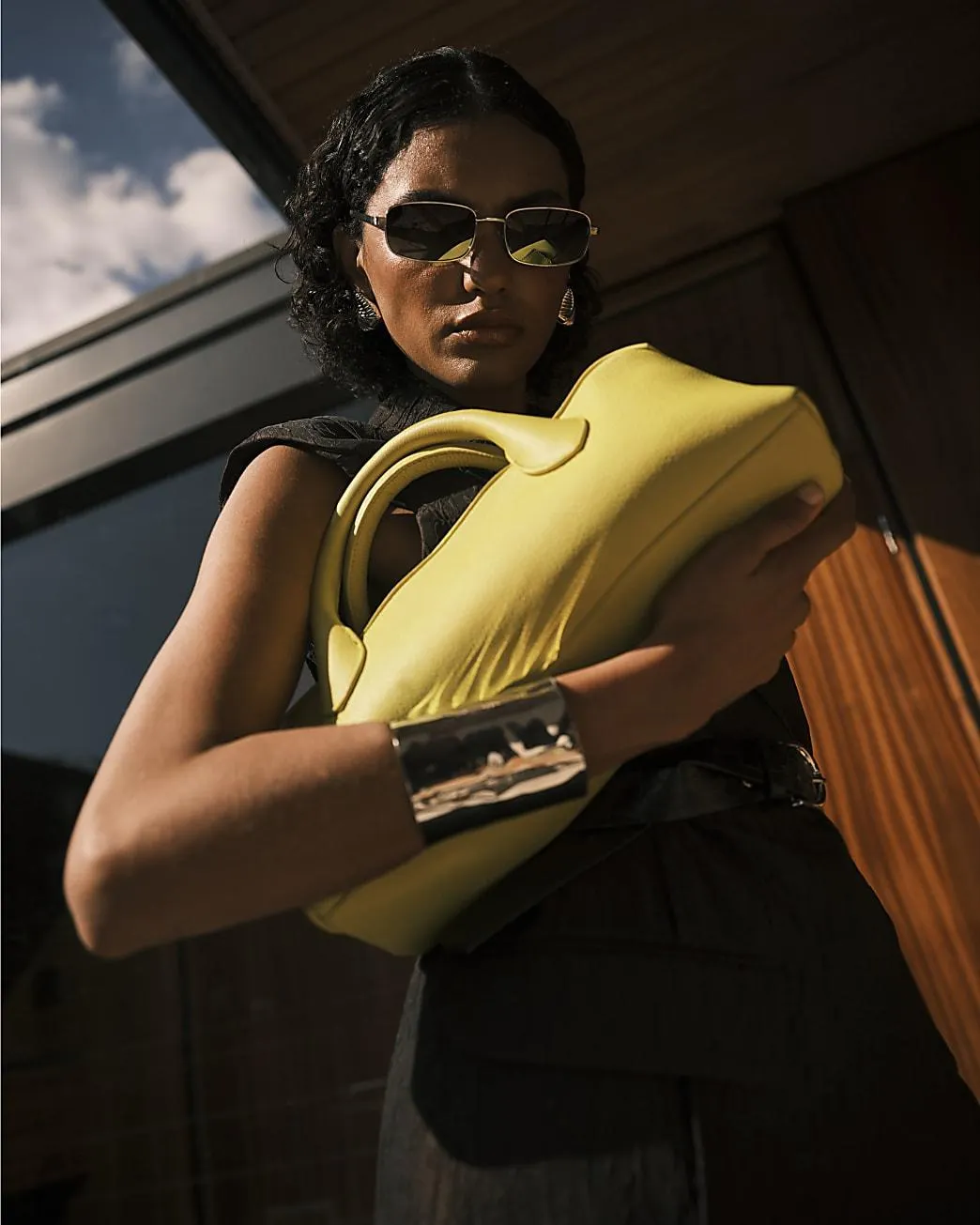 RI Studio Green Leather Bowler Bag