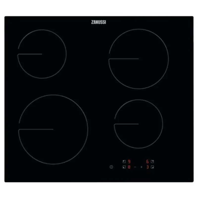 Zanussi 60cm 4 Zone Built-In Electric Ceramic Hob - Black | ZHRN641K