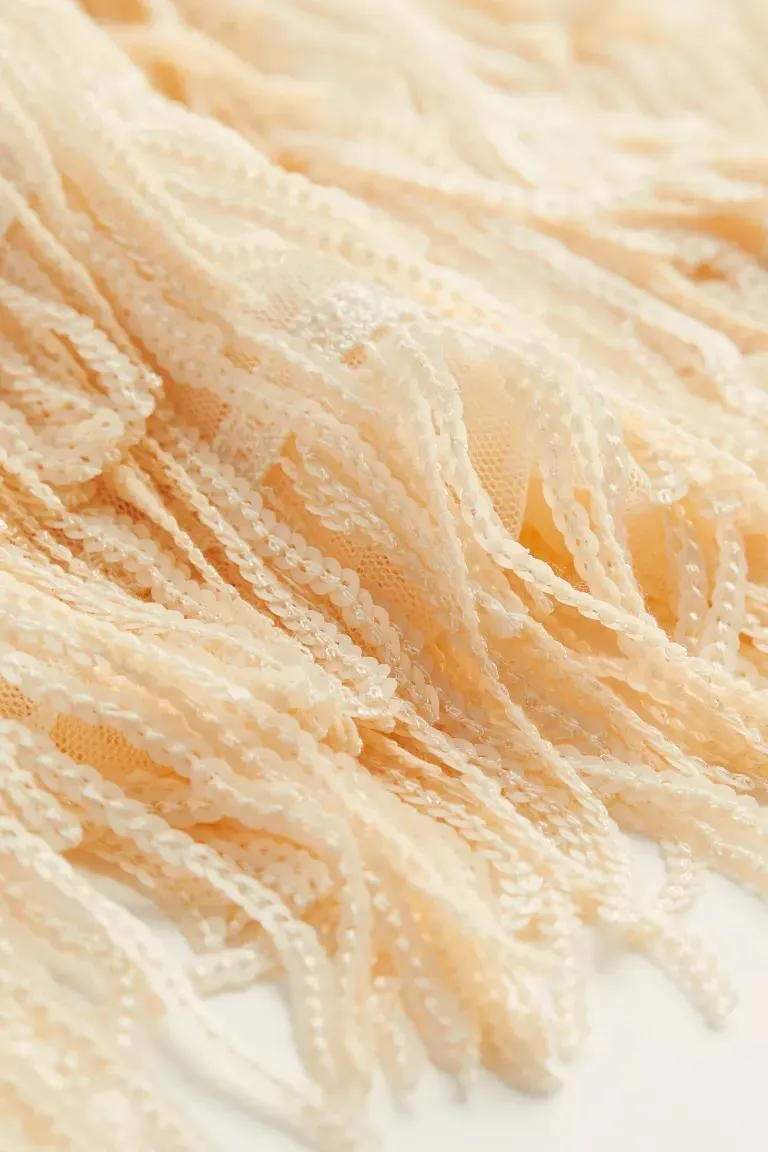 Sequin-fringed skirt