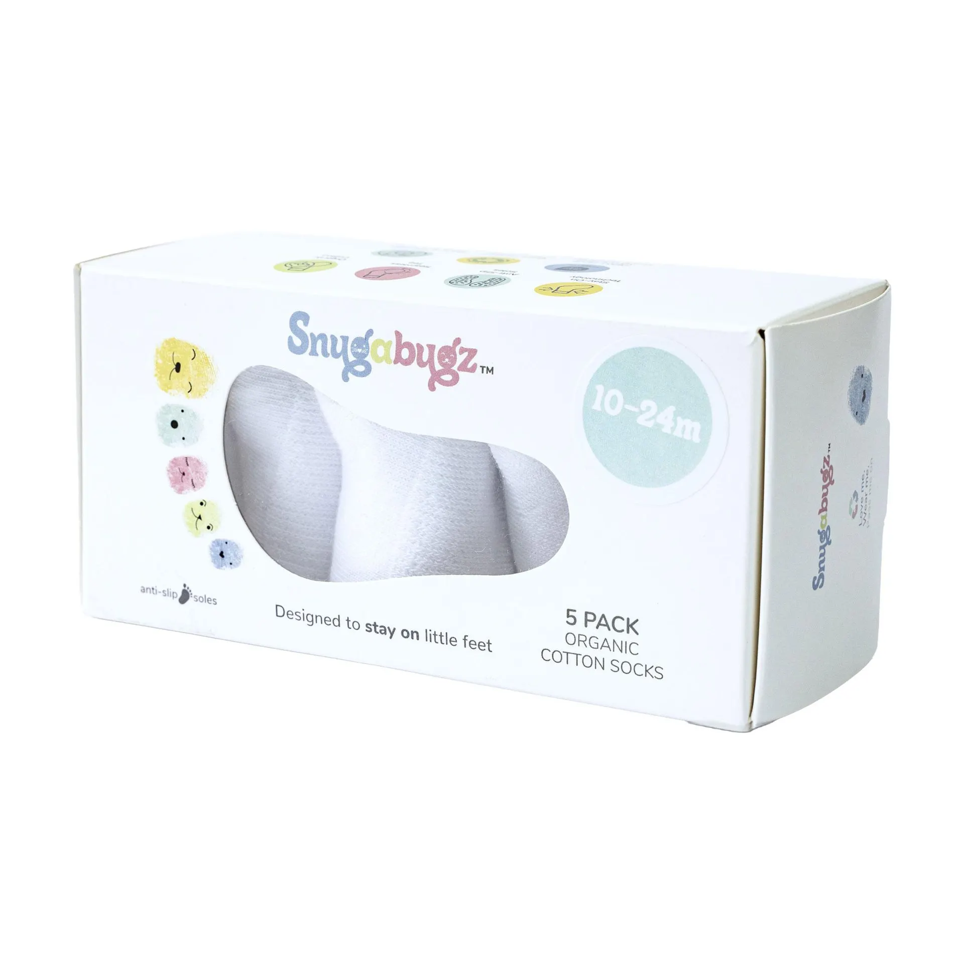 Five-Pack Non-Slip Baby Socks