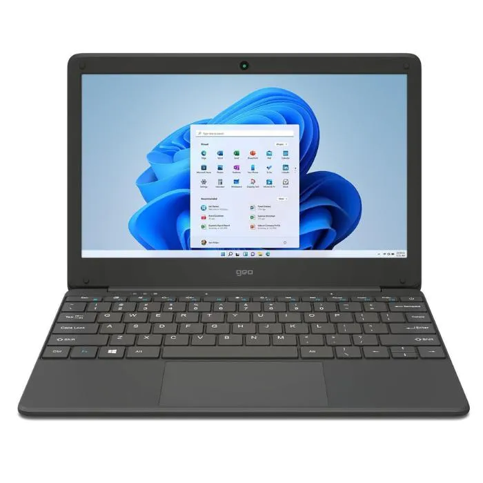 Geo GeoBook 110 11.6" Intel Celeron N4020 4GB/64GB Laptop - Black | GE346