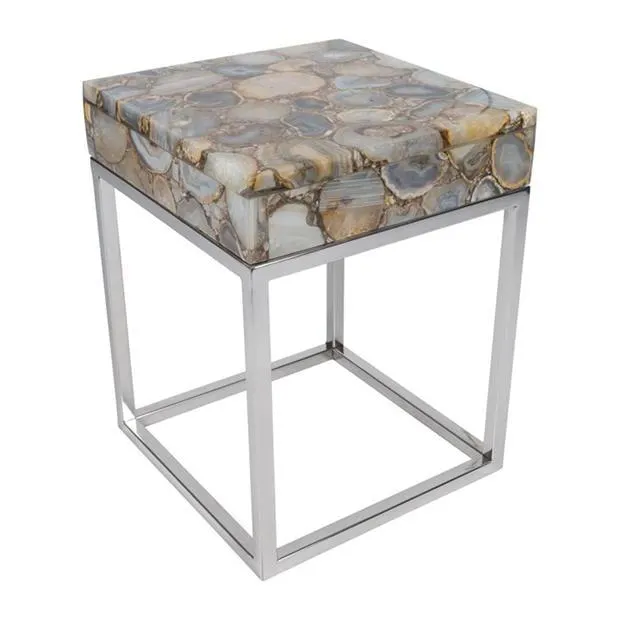 Cube Top Agate Table