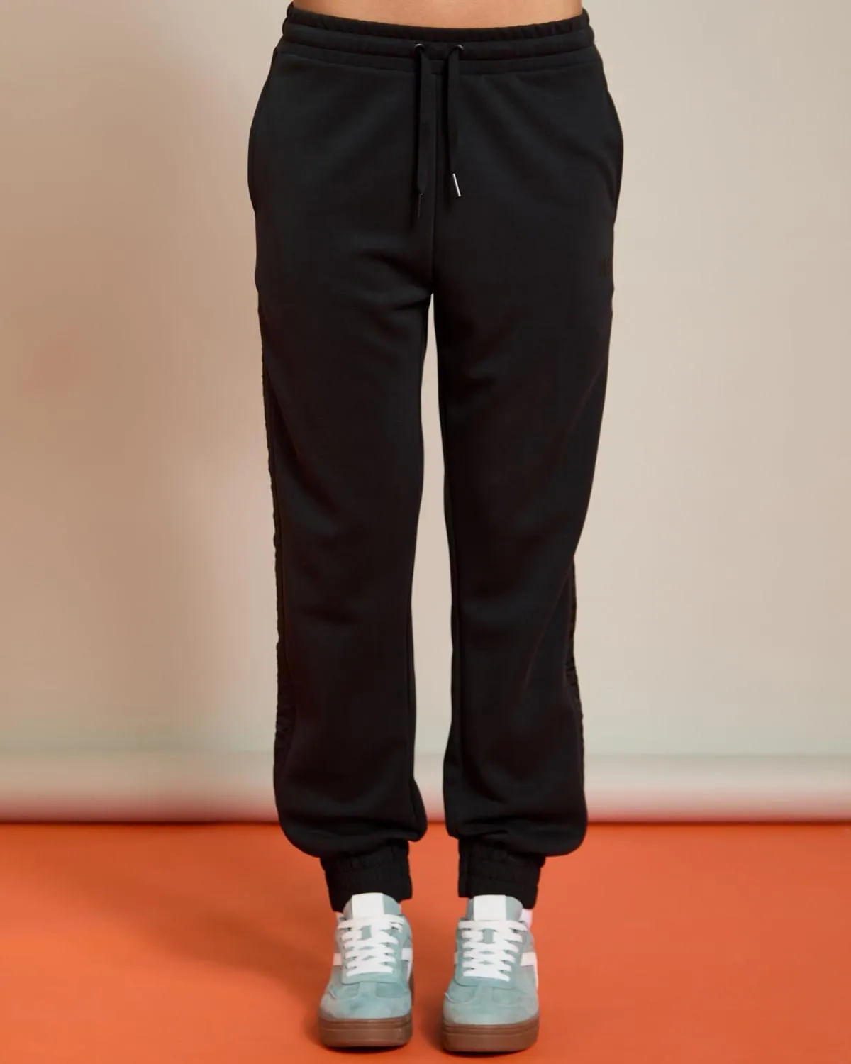 Helen Steele Black Soft Touch Modal Cuff Leg Joggers