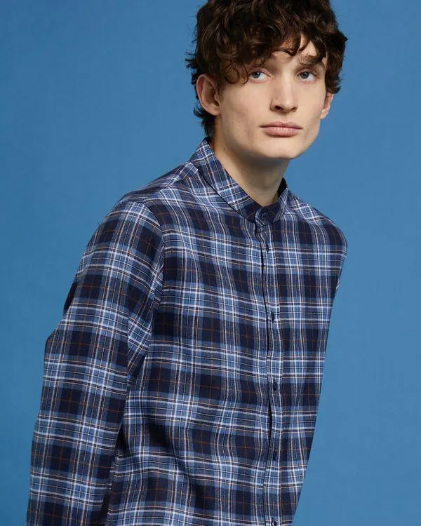 Paul Galvin Check Grandad Shirt