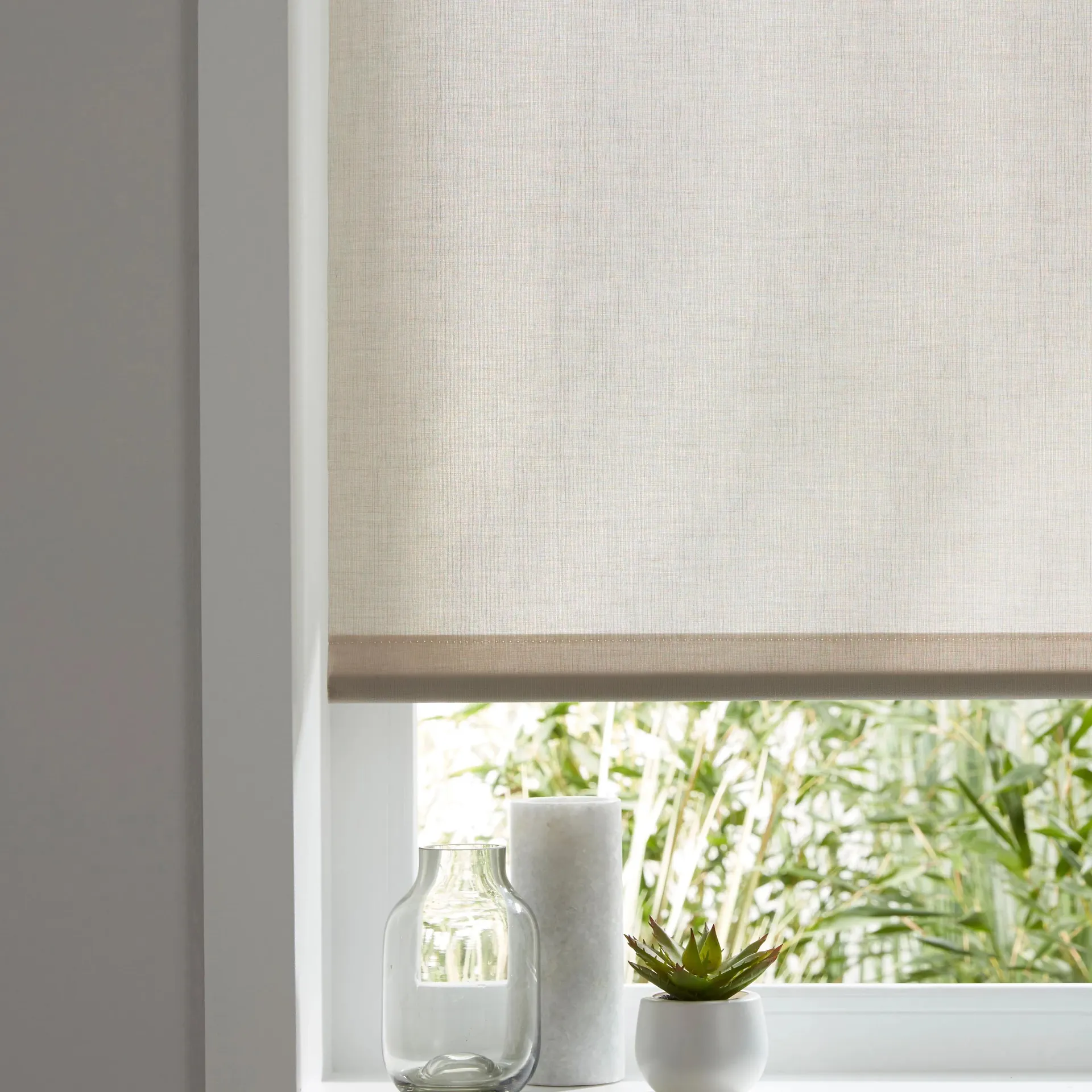 Halo Corded Natural Plain Daylight Roller blind (W)120cm (L)180cm